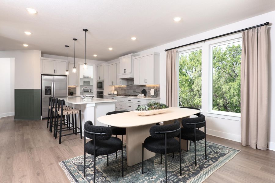 Representative furnished interior of a home built from the Winfield by Tri Pointe Homes in Prairie Collection at The Meadows, Krum (Image 8).