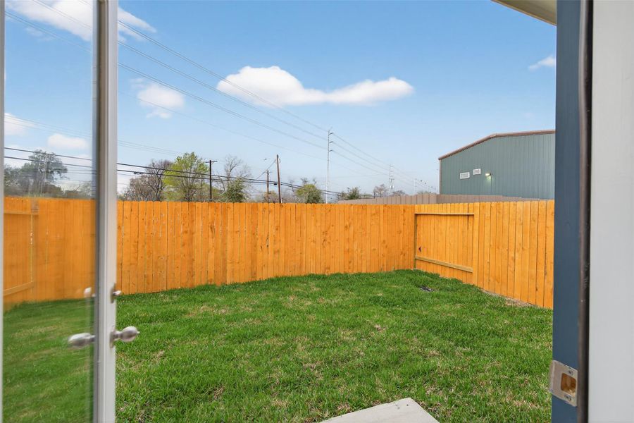 Exterior details and patio area of a home in , Houston (Image 26). Exterior details and patio area of a home in , Houston (Image 26).