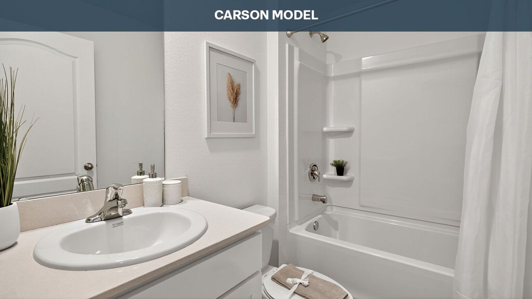 Representative furnished interior of a home built from the CARSON by D.R. Horton in Hansen Creek, Jacksonville (Image 12).