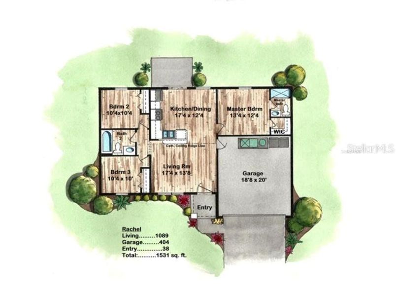 2D floor plan layout of this home in , Dunnellon, FL (Image 3). 2D floor plan layout of this home in , Dunnellon, FL (Image 3).