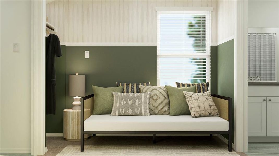 Living area with baseboards Living area with baseboards