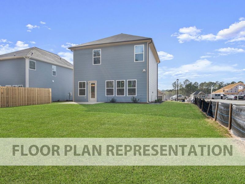 Back Exterior Floorplan Representation Photo | The 1580 Plan Back Exterior Floorplan Representation Photo | The 1580 Plan