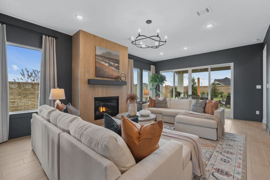 Furnished interior view inside a new home in Westland Ranch, League City (Image 10).