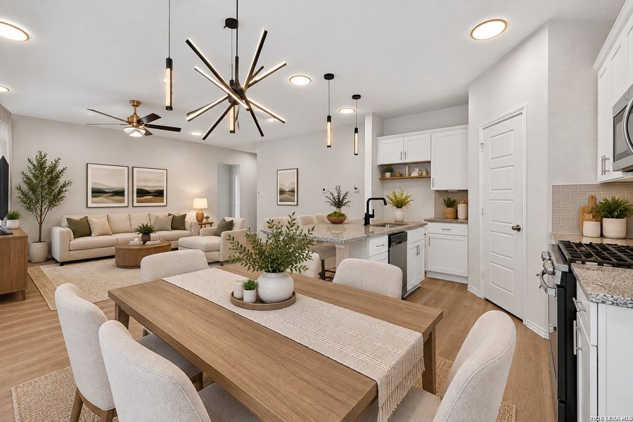 Furnished interior view inside a new home in Saengerhalle Meadows, New Braunfels (Image 10).