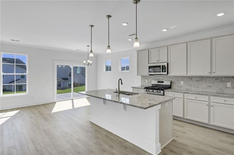 Furnished interior view inside a new home in Villas at Dawsonville, Dawsonville (Image 11).