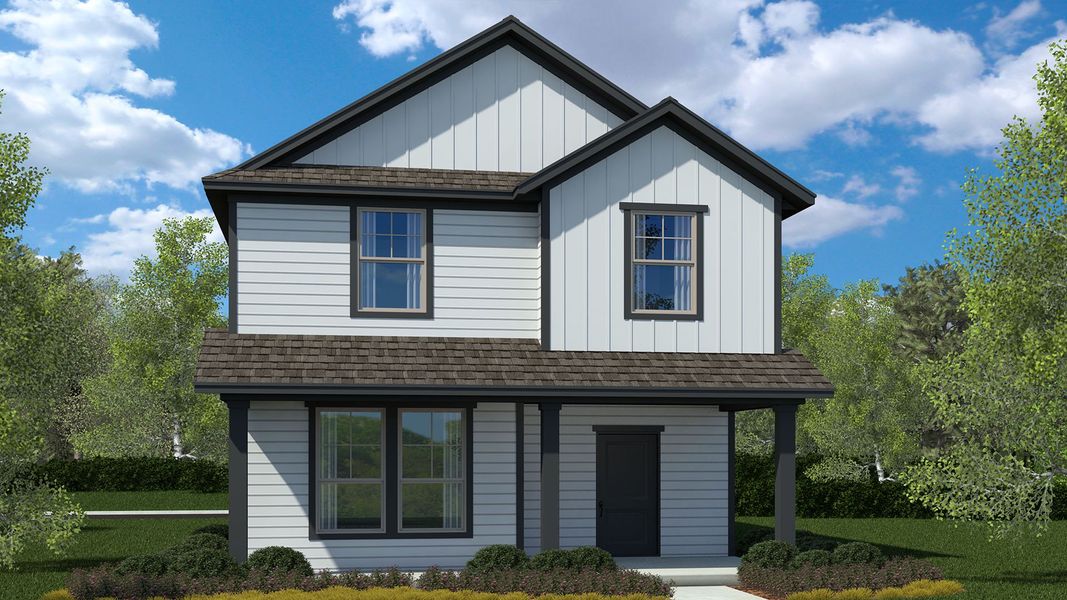Front exterior of a new home in Orchard Village, Fort Worth, TX, highlighting curb appeal (Image 1). Front exterior of a new home in Orchard Village, Fort Worth, TX, highlighting curb appeal (Image 1).