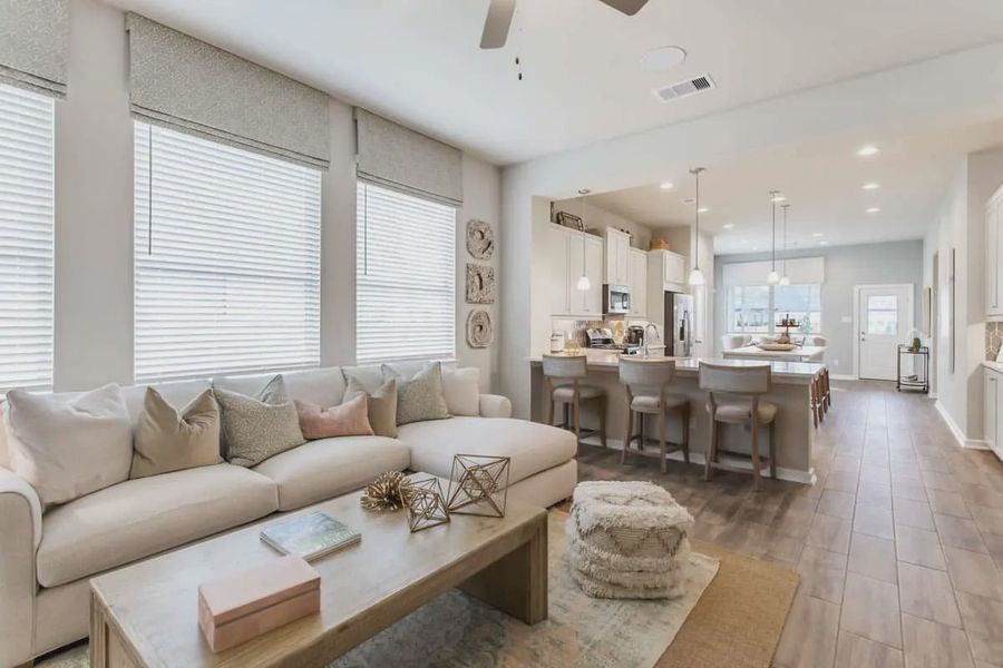 Representative furnished interior of a home built from the Adele by Chesmar Homes in Confluence, Marion (Image 4). Representative furnished interior of a home built from the Adele by Chesmar Homes in Confluence, Marion (Image 4).