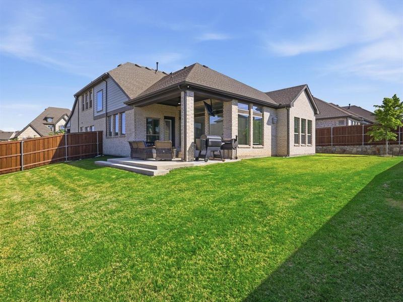 Exterior details and patio area of a home in South Pointe Village Series, Mansfield (Image 21). Exterior details and patio area of a home in South Pointe Village Series, Mansfield (Image 21).