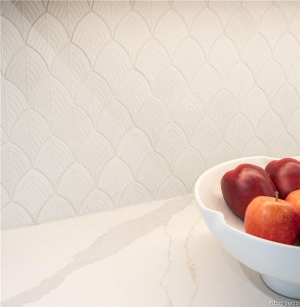 Stylish tile backsplash