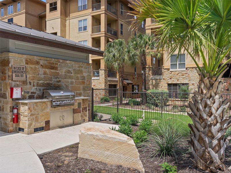 Outdoor grilling station, restroom and outdoor shower are located at the community pool. Outdoor grilling station, restroom and outdoor shower are located at the community pool.
