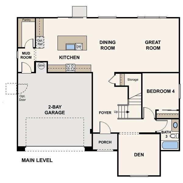 2D floor plan layout of this home in Prairie Song, Windsor, CO (Image 2). 2D floor plan layout of this home in Prairie Song, Windsor, CO (Image 2).