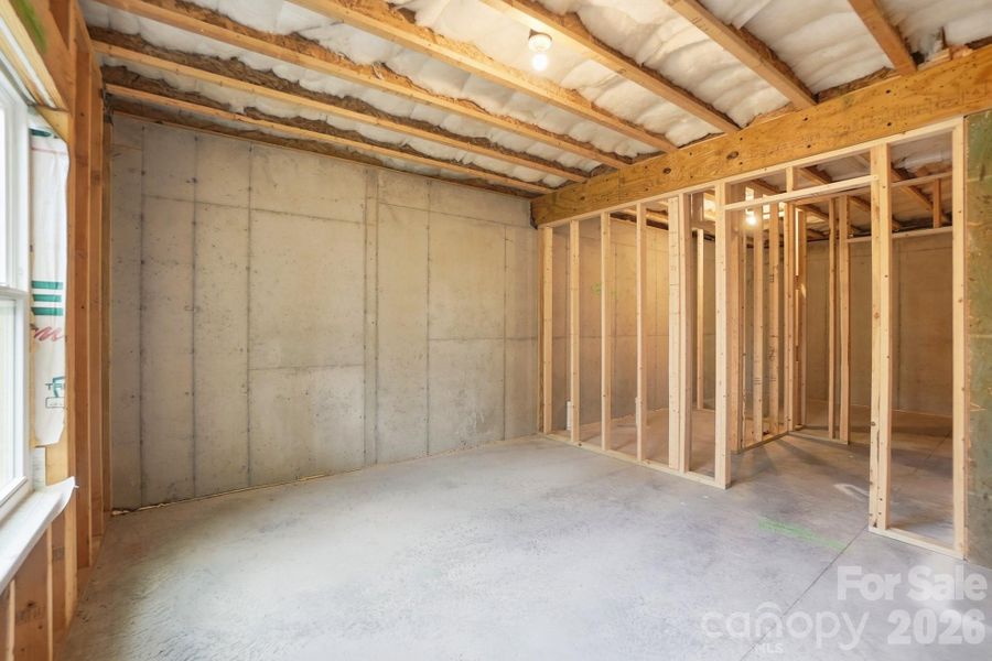 unfinished area waiting your finishing touches