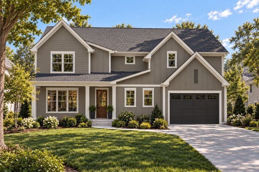 Representative exterior photo of a completed home built from the Spring Tide by Riverstone Construction, LLC in Faith View, Ooltewah, TN (Image 1). Representative exterior photo of a completed home built from the Spring Tide by Riverstone Construction, LLC in Faith View, Ooltewah, TN (Image 1).
