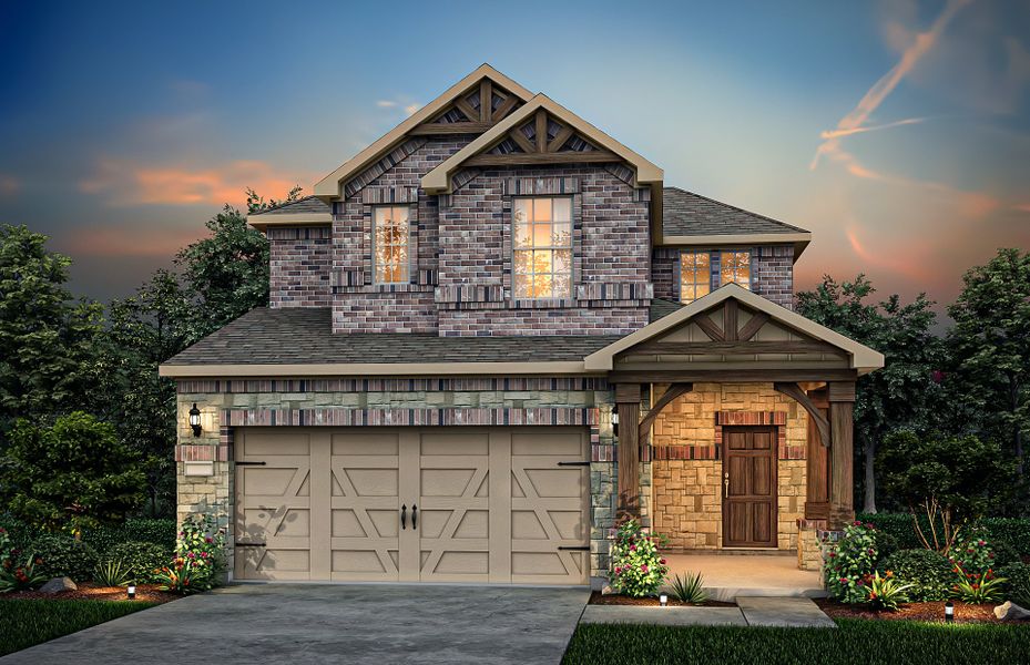 The Harrison, a two-story home with 2-car garage,