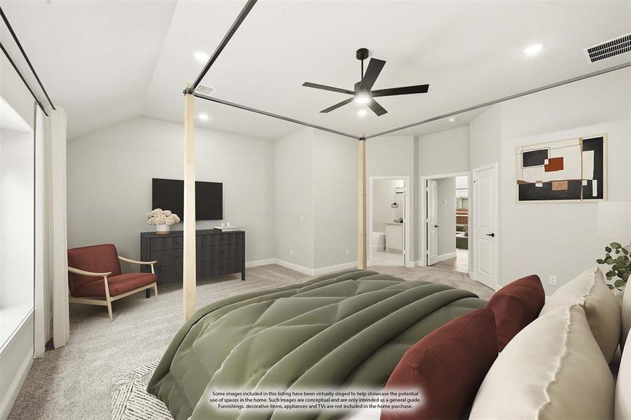 Furnished interior view inside a new home in The Retreat at North Grove 60, Waxahachie (Image 15).