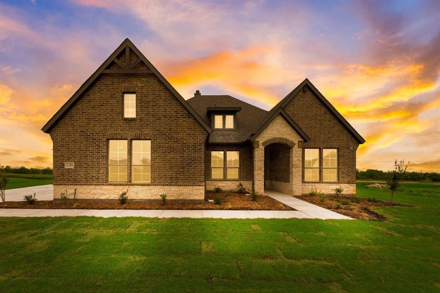 Front exterior of a new home in Parker Heights, Valley View, TX, highlighting curb appeal (Image 22).