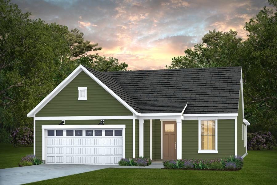 Representative exterior photo of a completed home built from the Mainstay by Del Webb in Del Webb Carolina Ridge, Midland, NC (Image 22).