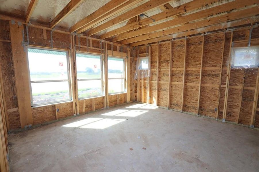 Spacious, unfurnished interior of a new home in Meridiana 55' Homesites, Manvel (Image 15). Spacious, unfurnished interior of a new home in Meridiana 55' Homesites, Manvel (Image 15).