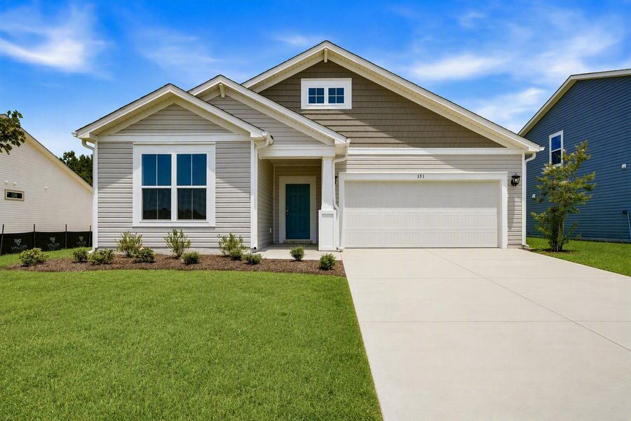 Front exterior of a new home in Ambridge, Conway, SC, highlighting curb appeal (Image 1). Front exterior of a new home in Ambridge, Conway, SC, highlighting curb appeal (Image 1).