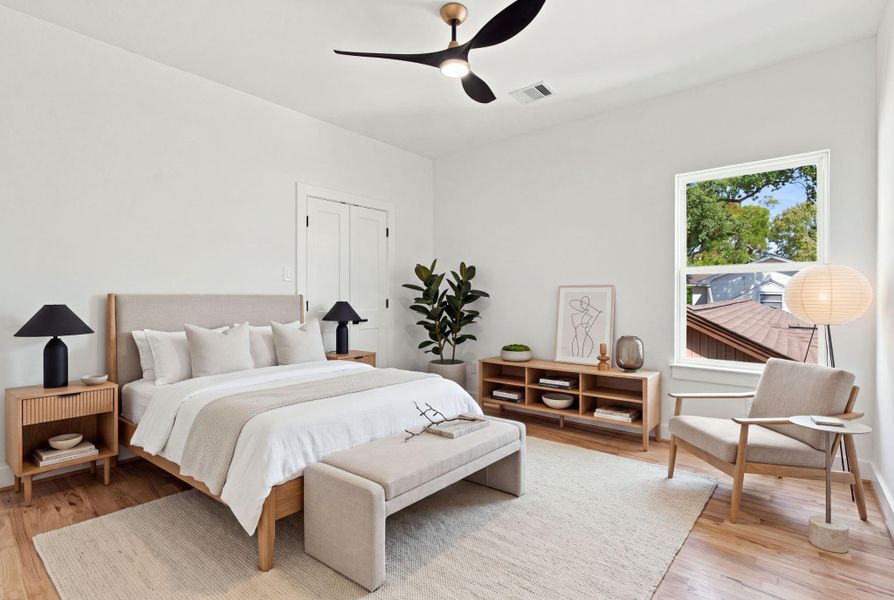 Upstairs bedroom - AI Staged