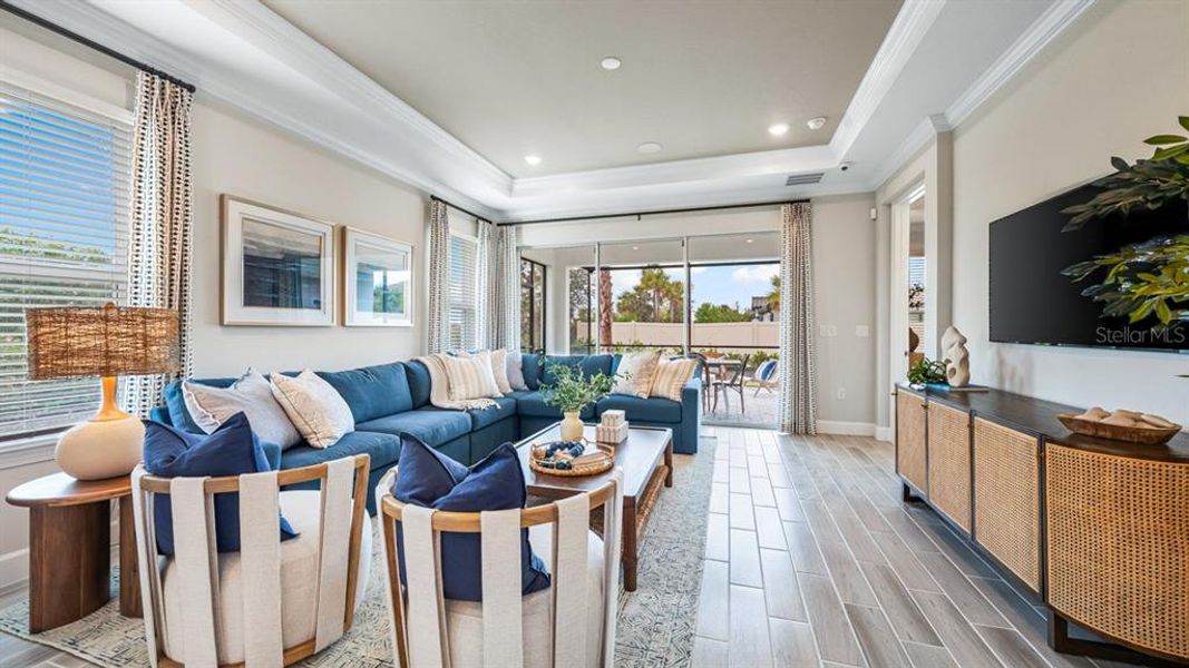 Furnished interior view inside a new home in Esplanade at Wiregrass Ranch, Wesley Chapel (Image 41).