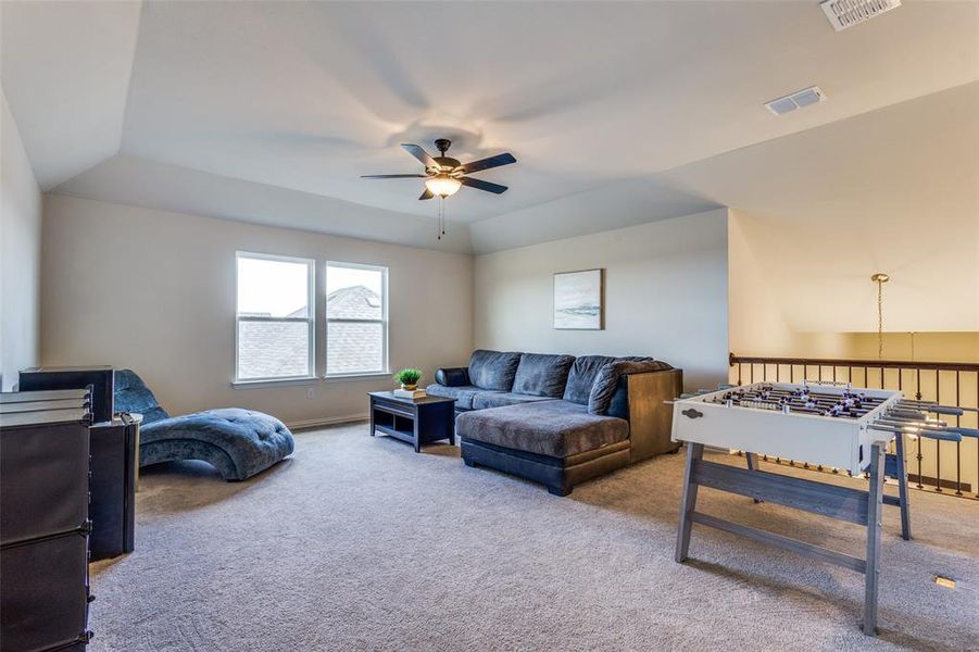 Huge loft space upstairs makes a great game room or additional living space. Huge loft space upstairs makes a great game room or additional living space.