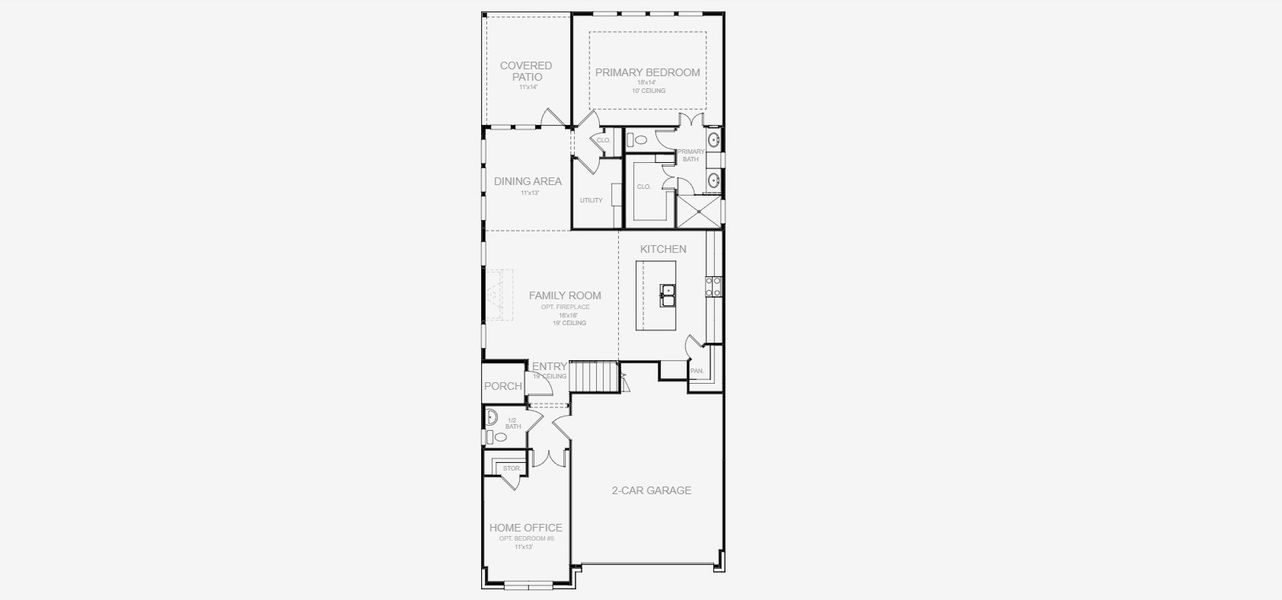 2D floor plan layout of this home in Santa Rita Ranch Tierra Rosa, Santa Rita Ranch, TX (Image 3).