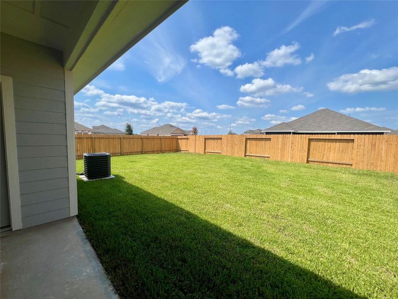 Exterior details and patio area of a home in Freeman Ranch, Katy (Image 2). Exterior details and patio area of a home in Freeman Ranch, Katy (Image 2).