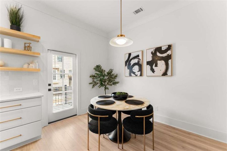 Furnished interior view inside a new home in Skyview On Broad, Sugar Hill (Image 35).