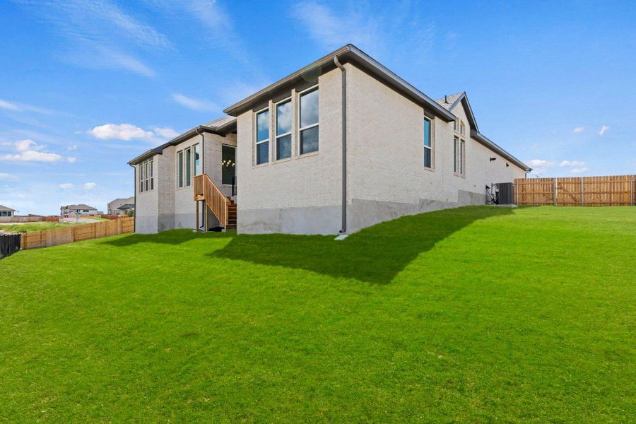 Rear of Home and Private Backyard