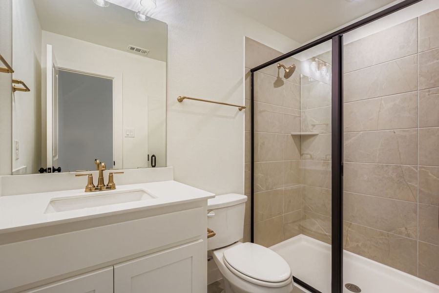 Furnished interior view inside a new home in Castle Hills Northpointe - Townhomes, Lewisville (Image 13).