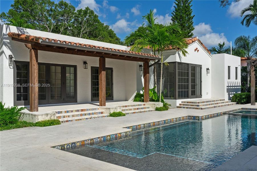 Exterior details and patio area of a home in , Coral Gables (Image 31). Exterior details and patio area of a home in , Coral Gables (Image 31).