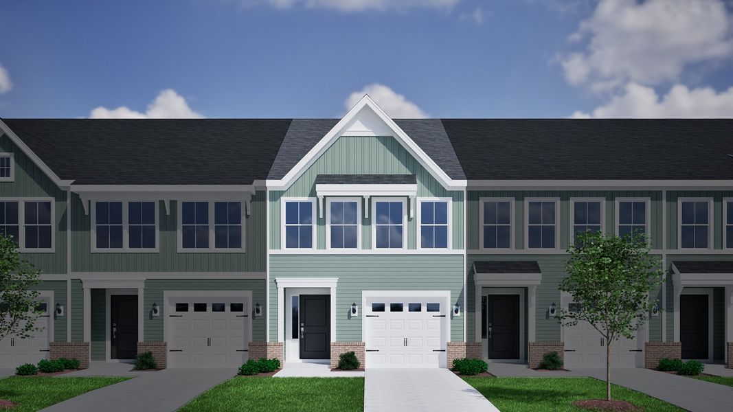 Representative exterior photo of a completed home built from the Dahlia - Genesis Value Collection by Mungo Homes in Westview, Charlotte, NC (Image 15).