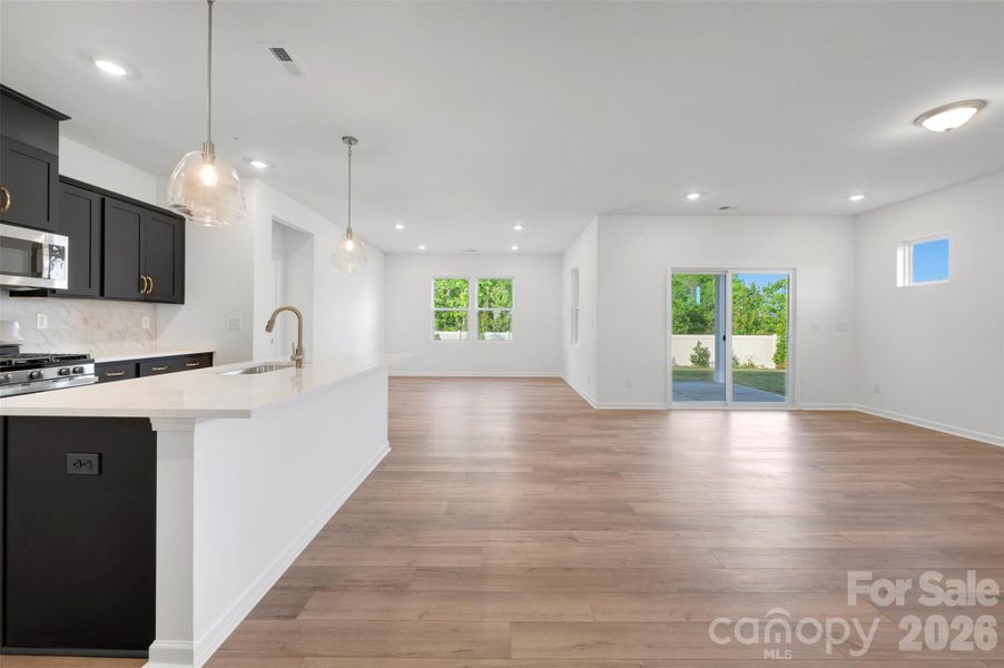 Family room and breakfast area
