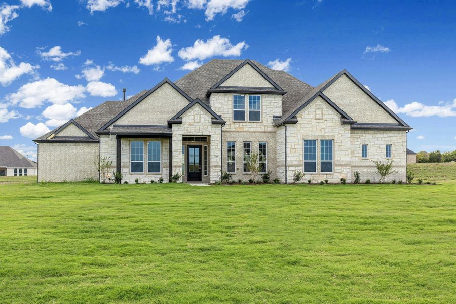 Representative exterior photo of a completed home built from the Reid by Kindred Homes in Berkshire Estates, Mesquite, TX (Image 25).
