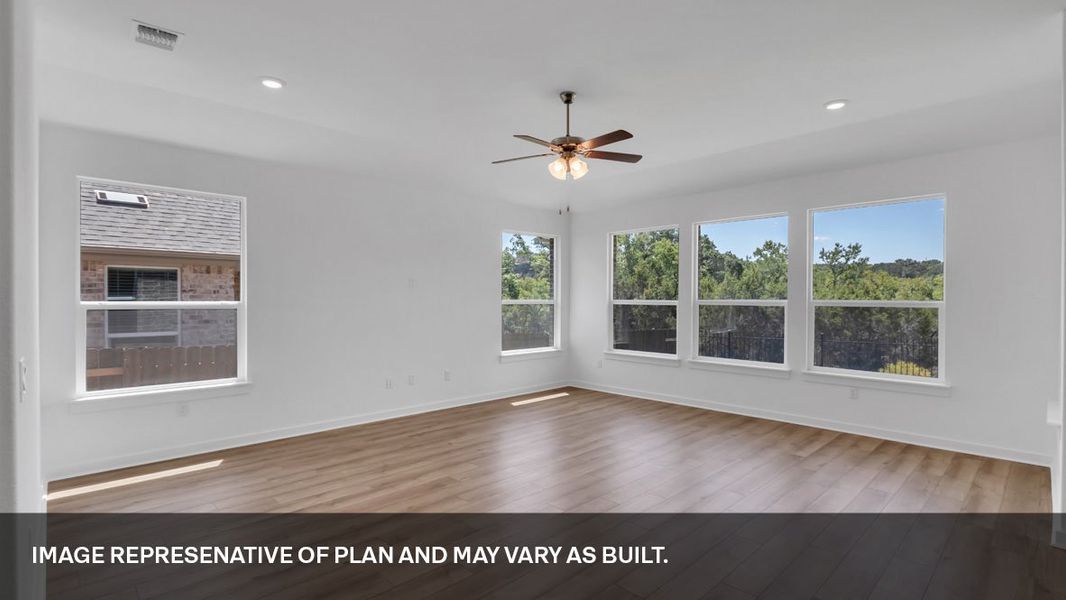 Spacious, unfurnished interior of a new home in Rosenbusch Ranch, Leander (Image 27). Spacious, unfurnished interior of a new home in Rosenbusch Ranch, Leander (Image 27).