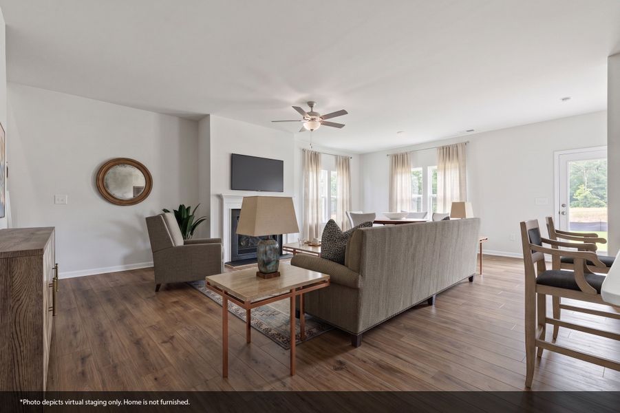 Furnished interior view inside a new home in Willowbrook, Shelby (Image 6). Furnished interior view inside a new home in Willowbrook, Shelby (Image 6).