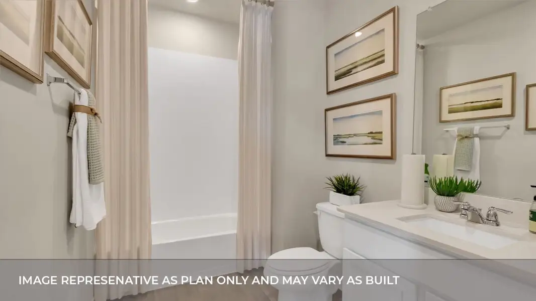 Furnished interior view inside a new home in Trails at Wildhorse, Austin (Image 3).