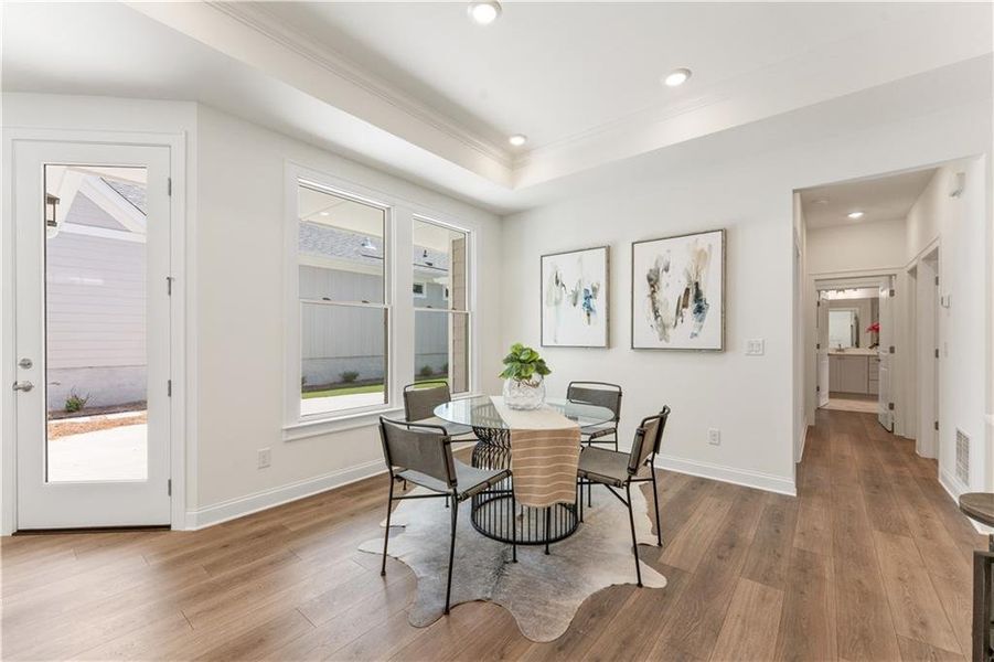 Furnished interior view inside a new home in The Courtyards at Bailey Farms, Dacula (Image 15).
