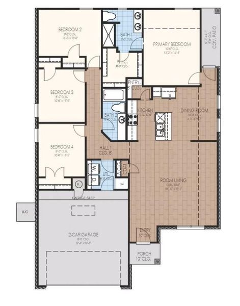 2D floor plan layout of this home in , Splendora, TX (Image 3).
