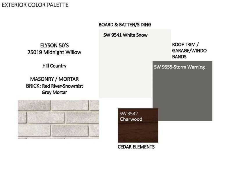Sample of building materials used in homes in Elyson, Katy (Image 4).