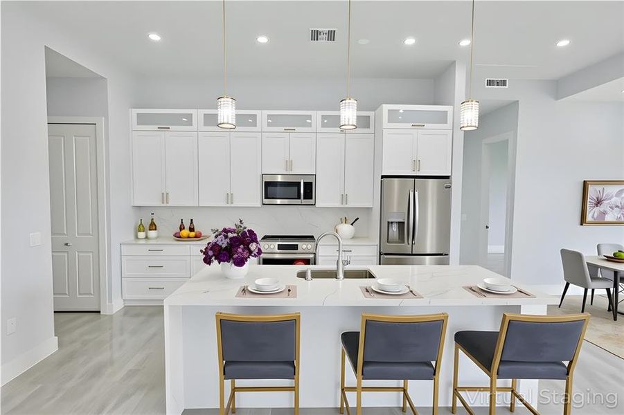 Furnished interior view inside a new home in , Lehigh Acres (Image 8). Furnished interior view inside a new home in , Lehigh Acres (Image 8).