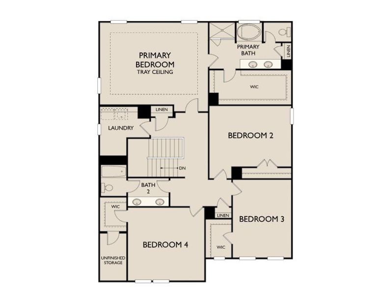 2D floor plan layout of this home in Willow Landing, Mount Juliet, TN (Image 4).