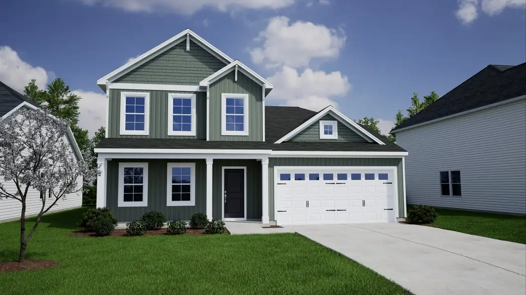 Representative exterior photo of a completed home built from the Pickens - Genesis Value Collection by Mungo Homes in Creekside Ridge, Batesburg-Leesville, SC (Image 21).