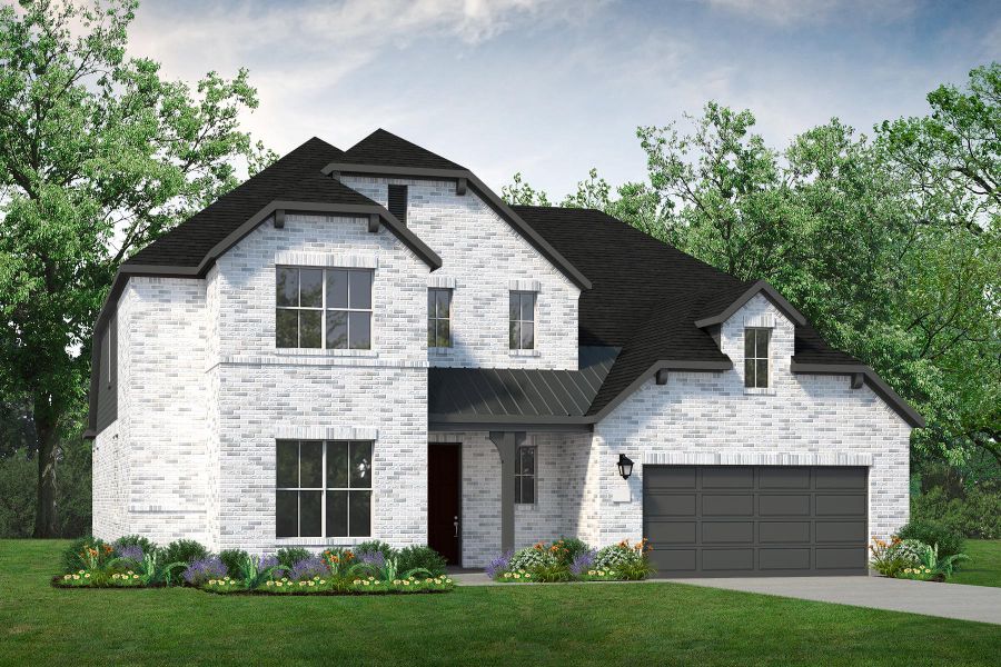 Representative exterior photo of a completed home built from the Presidio by UnionMain Homes in Edgewater, Fate, TX (Image 2). Representative exterior photo of a completed home built from the Presidio by UnionMain Homes in Edgewater, Fate, TX (Image 2).