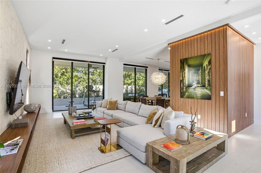 Furnished interior view inside a new home in , Miami Beach (Image 31). Furnished interior view inside a new home in , Miami Beach (Image 31).