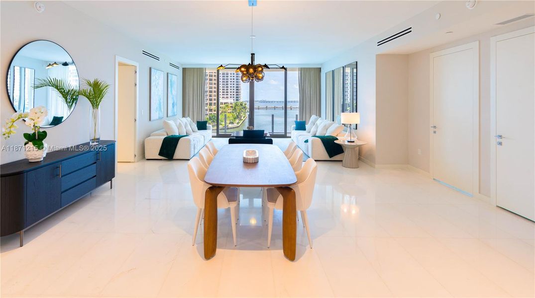 Furnished interior view inside a new home in , Miami (Image 4).