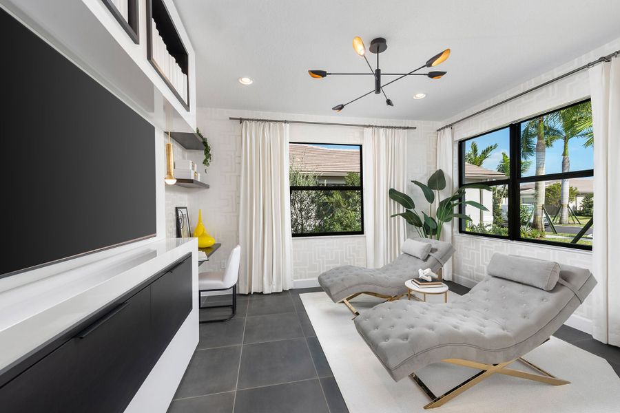Representative furnished interior of a home built from the Palazzo by GL Homes in Valencia Parc at Riverland, Port St. Lucie (Image 27).