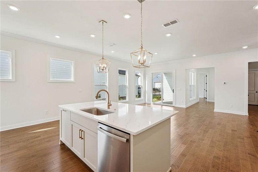 Furnished interior view inside a new home in Promenade at Sawnee Village, Cumming (Image 10).