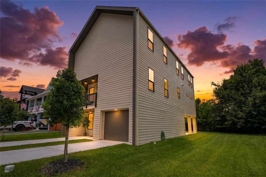 Side elevation with tons of windows for natural light Side elevation with tons of windows for natural light